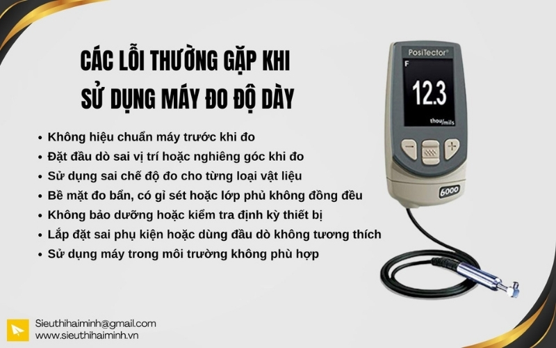 5+ lỗi khi sử dụng máy đo độ dày và cách khắc phục nhanh