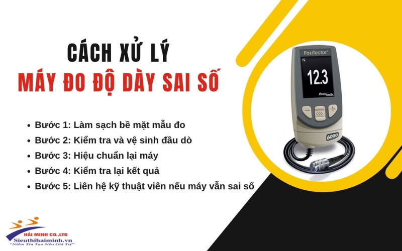 Cách xử lý khi máy đo độ dày bị sai số