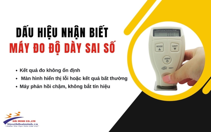 Dấu hiệu nhận biết máy đo độ dày sai số