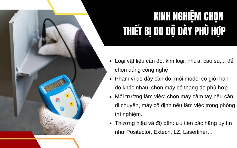 Kinh nghiệm chọn thiết bị đo độ dày phù hợp