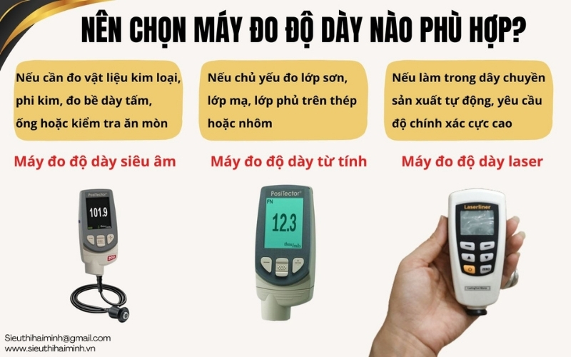 Nên chọn loại máy đo độ dày nào phù hợp
