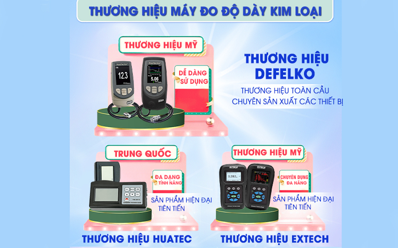 Thương hiệu máy đo độ dày kim loại