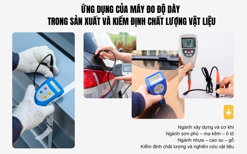 Ứng dụng của máy đo độ dày trong sản xuất và kiểm định chất lượng vật liệu