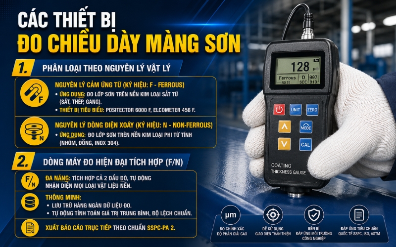 Các thiết bị đo chiều dày màng sơn