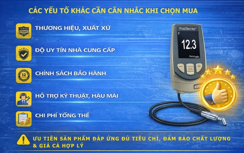 Các yếu tố khác cần cân nhắc khi chọn mua