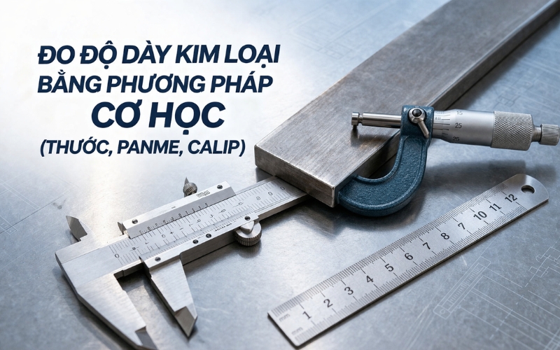 Đo độ dày kim loại bằng phương pháp cơ học