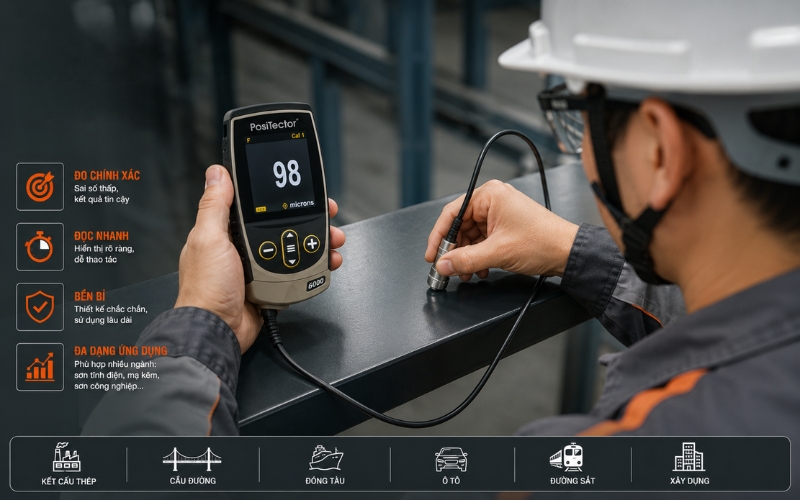 Lưu ý khi sử dụng máy đo độ dày sơn PosiTector