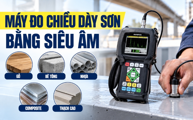 Máy đo chiều dày sơn bằng siêu âm