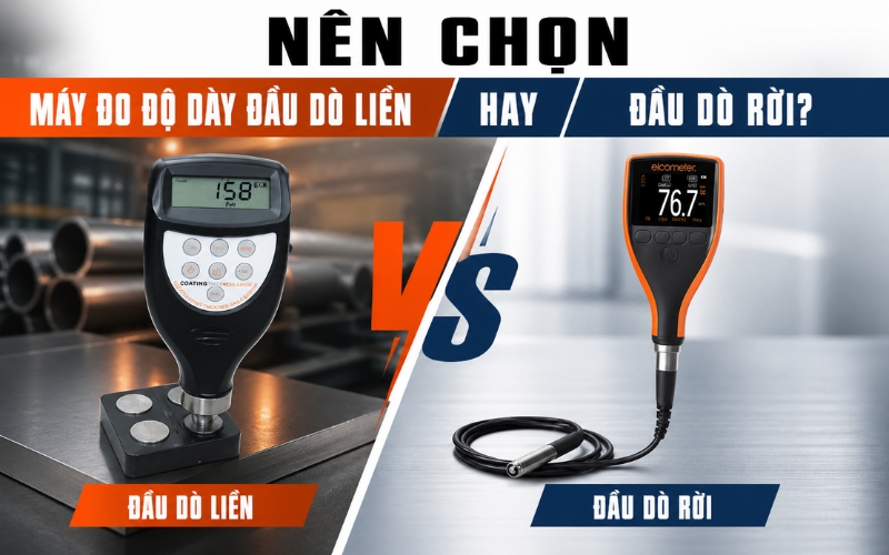 Nên chọn máy đo độ dày đầu dò liền hay đầu dò rời? 