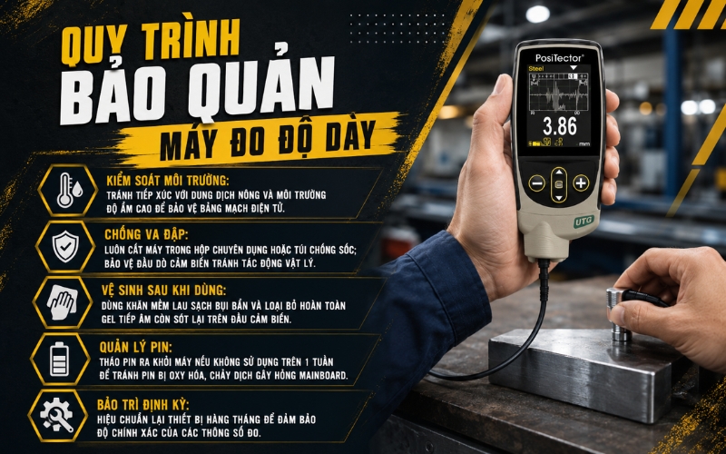 Quy trình bảo quản máy đo độ dày