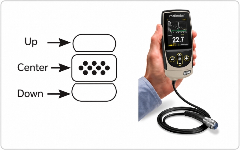 Reset hiệu chuẩn máy đo chiều dày sơn