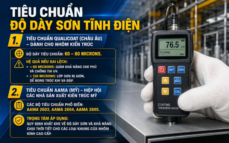 Tiêu chuẩn đo chiều dày sơn tĩnh điện