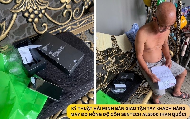 Kỹ thuật Hải Minh bàn giao Máy đo nồng độ cồn Sentech AL5500 (Hàn Quốc)