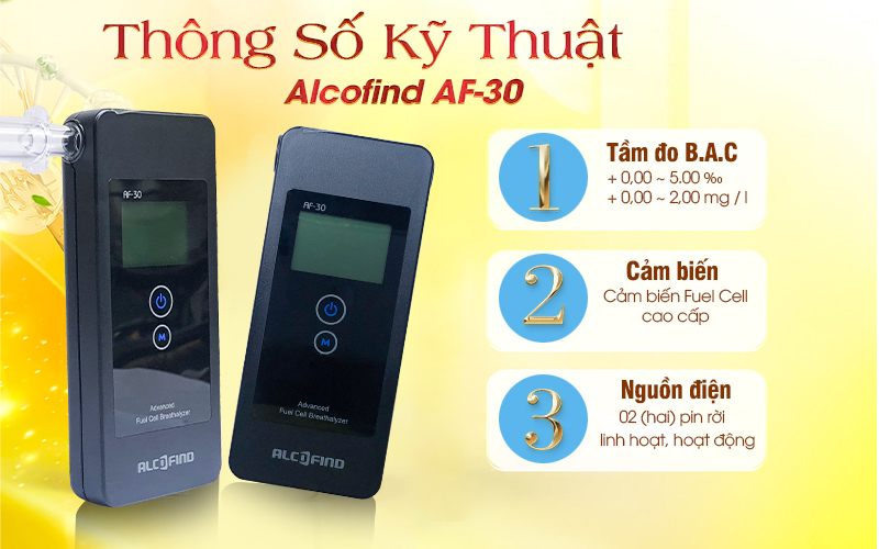 Thông số của máy đo độ cồn AF30