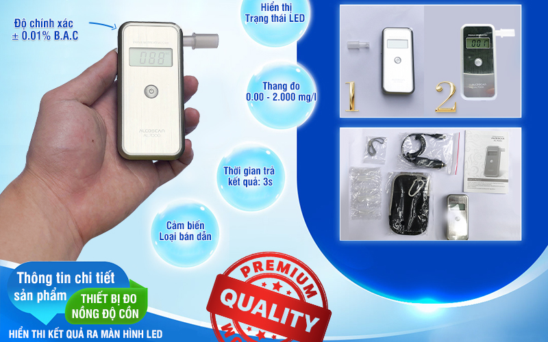 Thông tin chi tiết sản phẩm máy đo nồng độ cồn Sentech AL7000