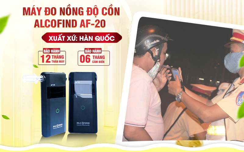 giới thiệu Máy đo nồng độ cồn Alcofind AF-20 (Hàn Quốc)