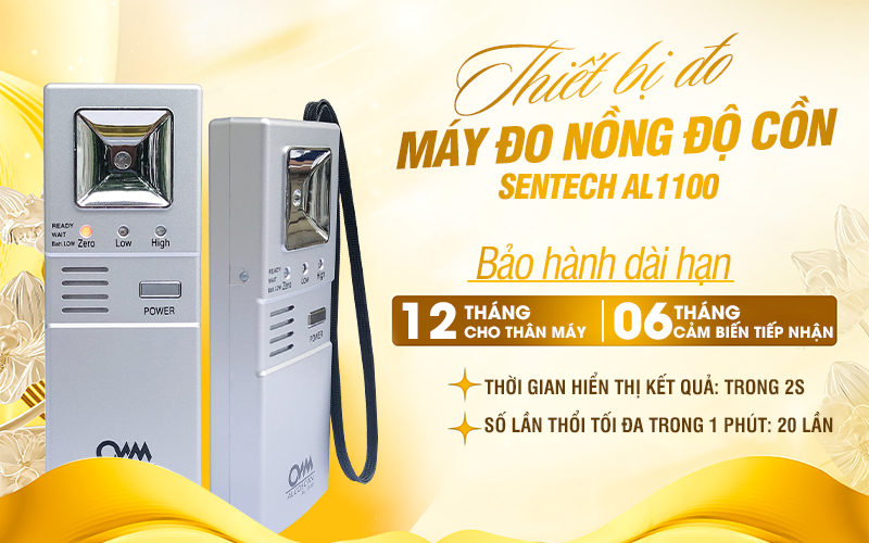 giới thiệu Máy đo nồng độ cồn Sentech AL1100