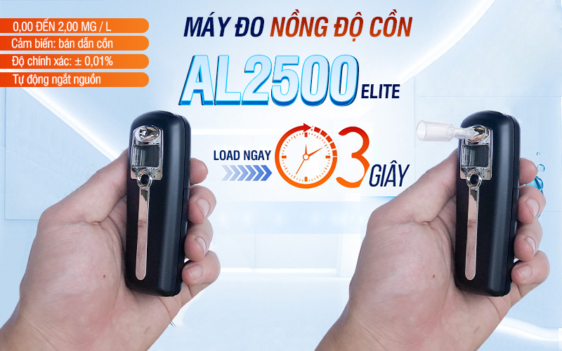 thông số kĩ thuật Máy đo n​ồng độ cồn AL2500 ELITE (Hàn Quốc)