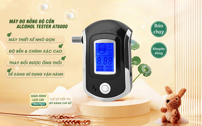 ưu điểm nổi bật Máy đo nồng độ cồn alcohol tester AT6000