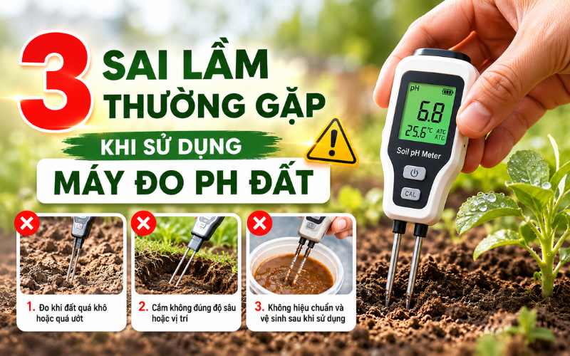 3 Sai Lầm Thường Gặp Khi Sử Dụng Máy Đo Ph Đất