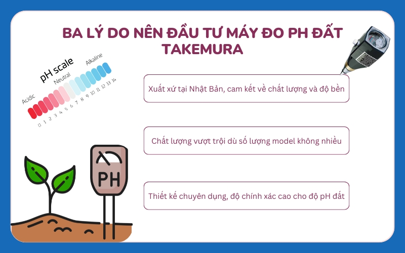 Ba lý do nên đầu tư máy đo pH đất Takemura