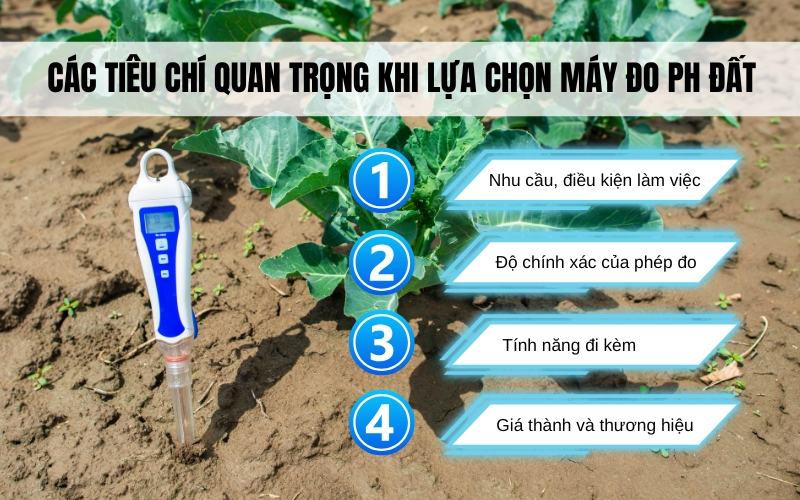 Các tiêu chí quan trọng khi lựa chọn máy đo ph đất