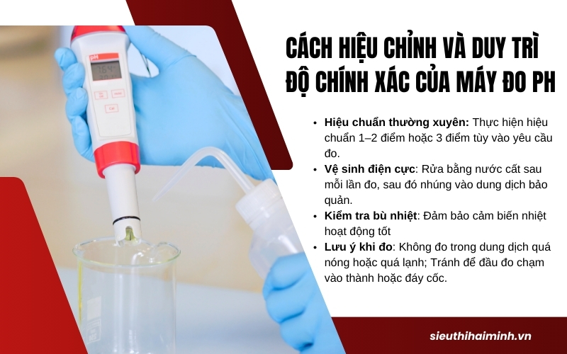Cách hiệu chỉnh và duy trì độ chính xác của máy đo pH
