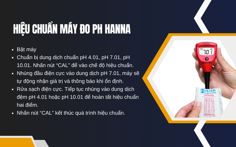 Hiệu chuẩn máy đo pH Hanna