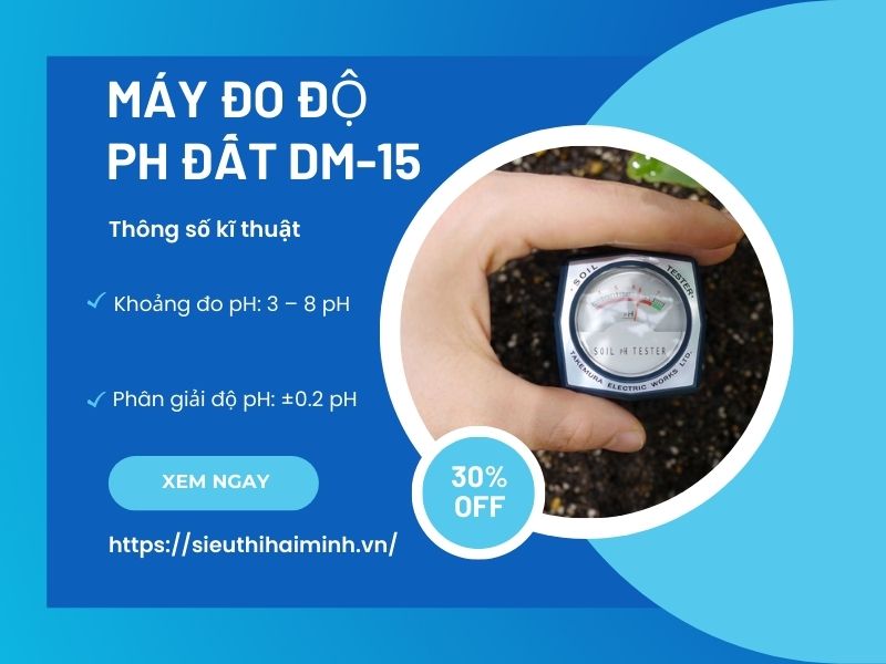 Máy đo độ pH đất DM-15 thương hiệu Takemura phổ biến
