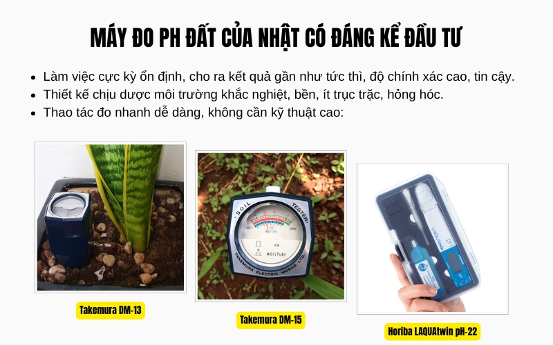 Máy đo pH đất của Nhật có đáng kể đầu tư