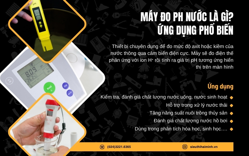 Máy đo pH nước là gì Ứng dụng phổ biến