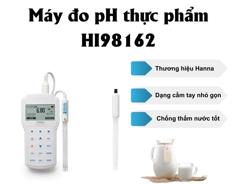 Máy đo pH thực phẩm HI98162