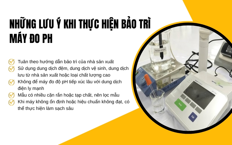Những lưu ý khi thực hiện bảo trì máy đo pH