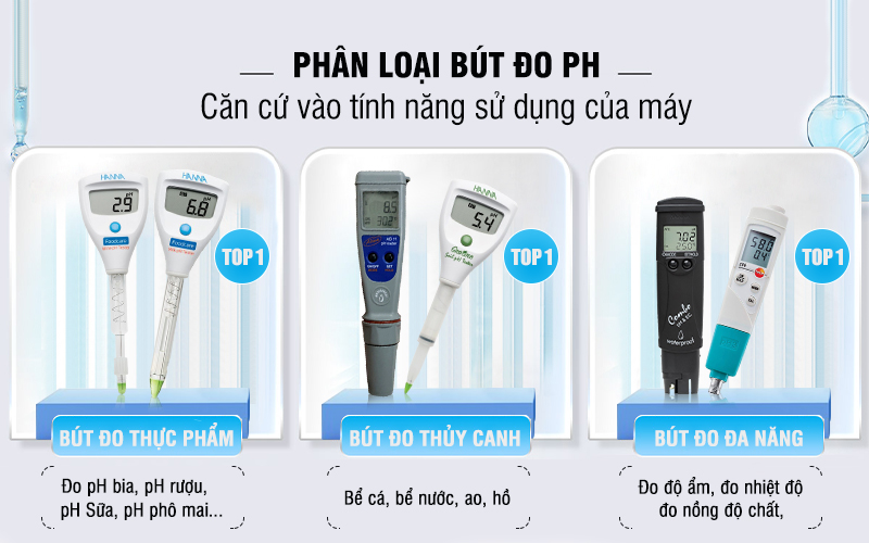 Phân loại bút đo pH