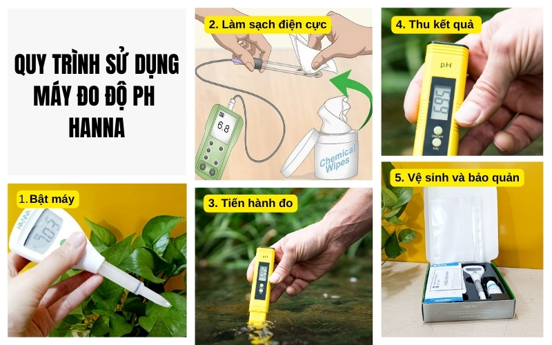 Quy trình sử dụng máy đo độ ph Hanna