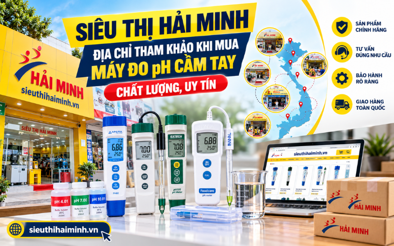 Siêu Thị Hải Minh - Địa chỉ tham khảo khi mua máy đo pH cầm tay chất lượng, uy tín