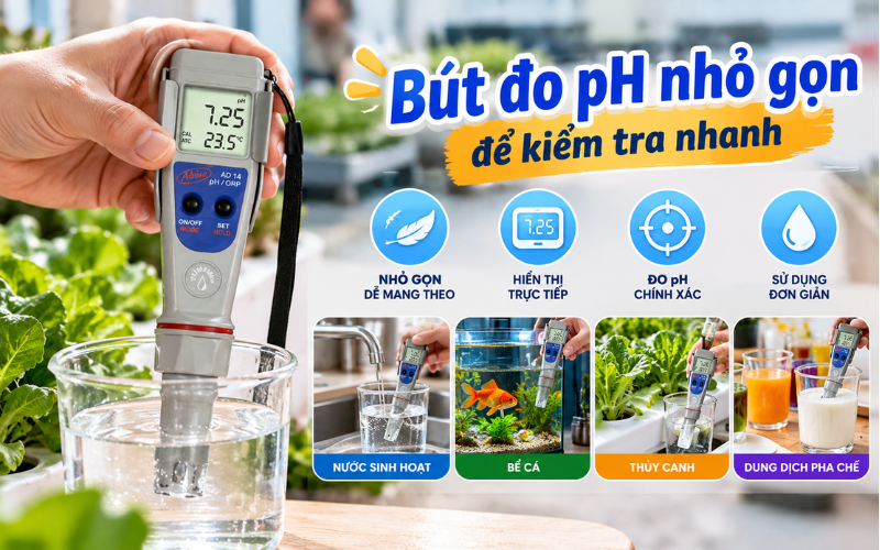 Bút đo pH nhỏ gọn để kiểm tra nhanh