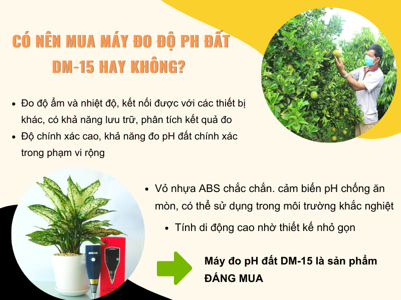 có nên mua máy đo độ pH đất DM-15 hay không