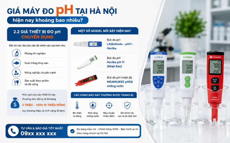 Giá thiết bị đo pH chuyên dụng