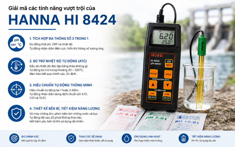 Giải mã các tính năng vượt trội của model Hanna HI 8424