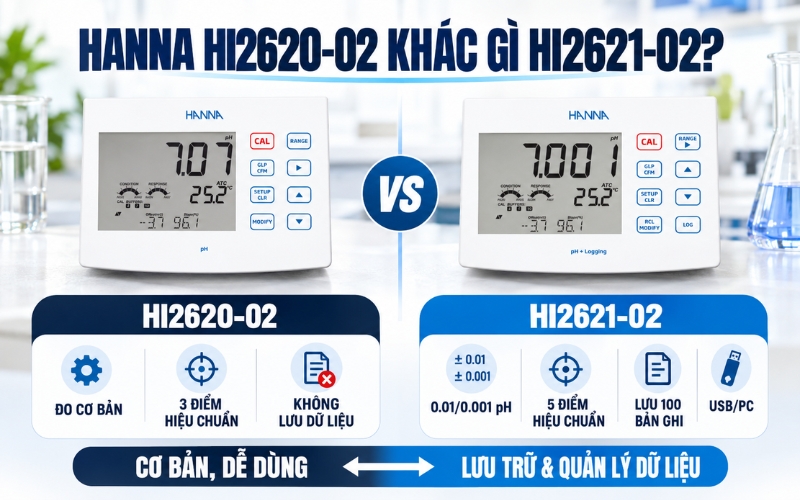 Hanna HI2620-02 khác gì HI2621-02?