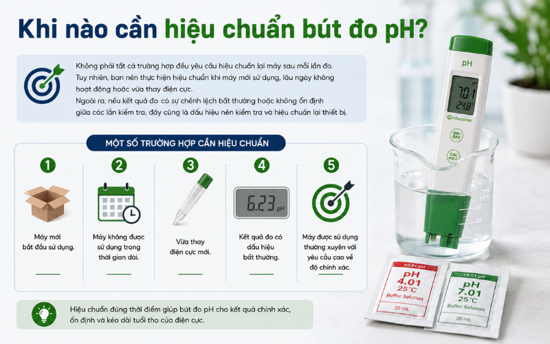 Khi nào cần hiệu chuẩn bút đo pH