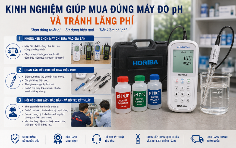 Kinh nghiệm giúp mua đúng máy đo pH và tránh lãng phí