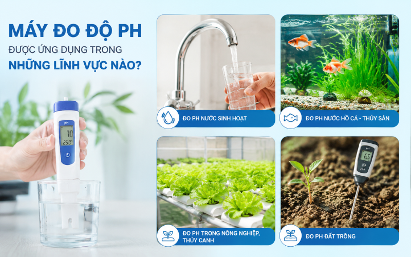 Máy đo độ pH được ứng dụng trong những lĩnh vực nào