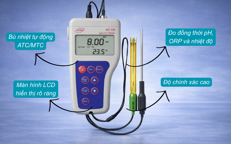 Máy đo pH cầm tay Adwa AD130