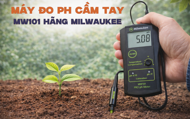 Máy đo pH cầm tay MW101 hãng Milwaukee