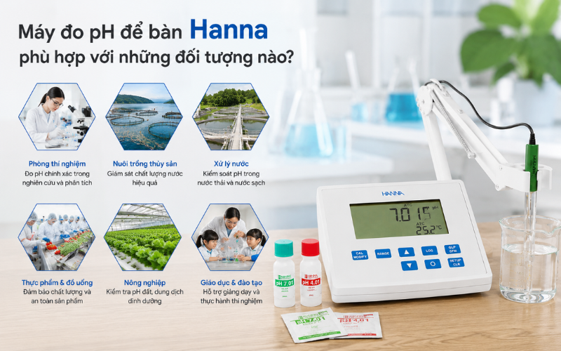 Máy đo ph để bàn Hanna phù hợp với những đối tượng nào