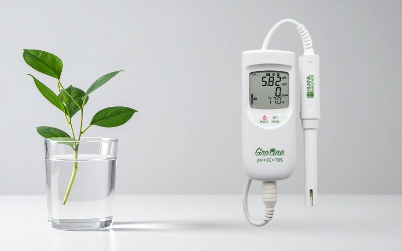 Máy Đo pH EC TDS Nhiệt Độ Trong Thủy Canh GroLine HI9814