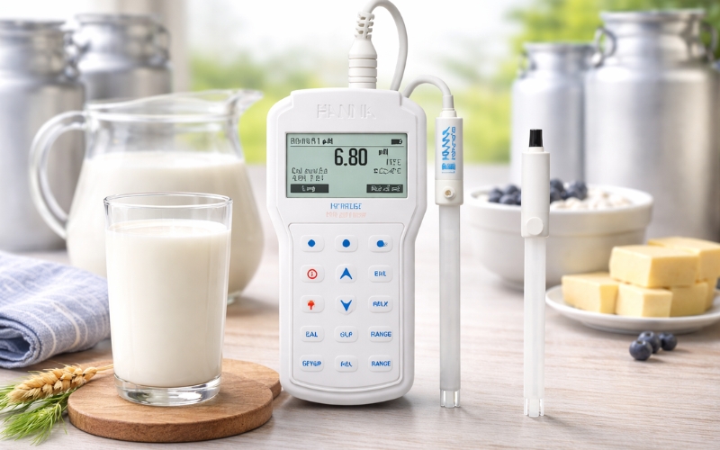 Máy đo pH,Nhiệt Độ Trong Sữa HI98162
