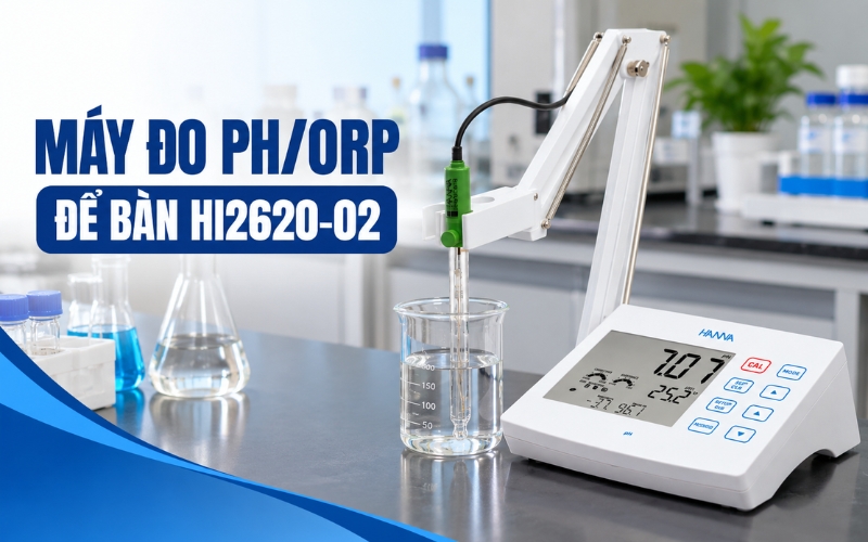 Máy đo pH/ORP để bàn Hanna HI2620-02